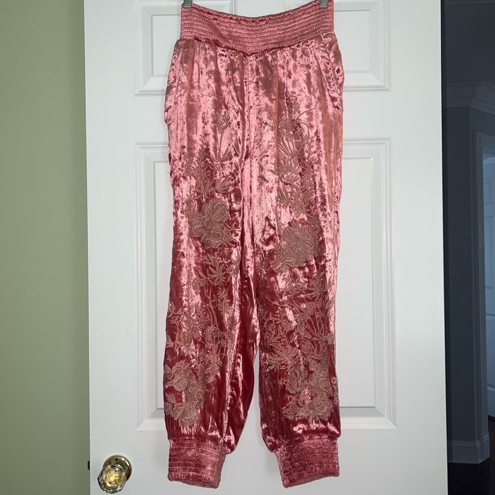 Anthropologie Velvet Joggers